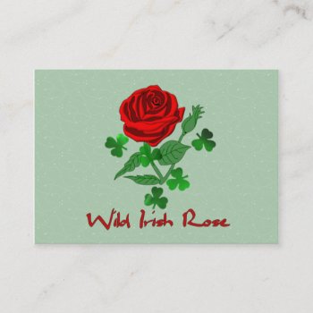 Wild Irish Rose Business Card by orsobear at Zazzle
