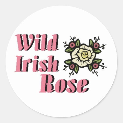 Wild Irish Rose Classic Round Sticker