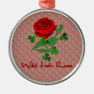 Wild Irish Rose Metal Ornament