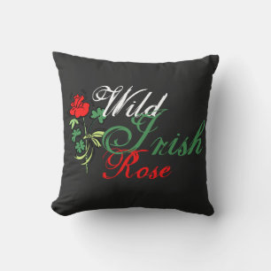 Wild Irish Rose T-Shirt Throw Pillow