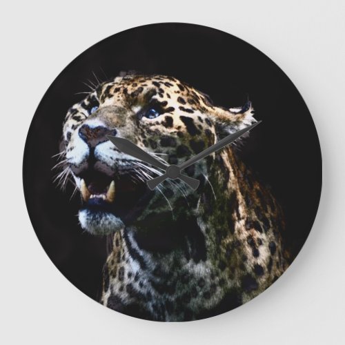 Wild Jaguar Spotted Panther Animal_lover Large Clock