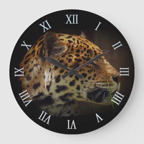 Wild Jaguar Spotted Panther Animal_lover Large Clock