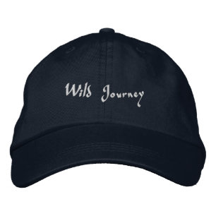 Wild Journey Text Adventure Inspired Headwear Navy Embroidered Baseball Cap