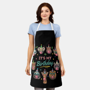 Wild Jungle Animal Birthday Party Design Apron