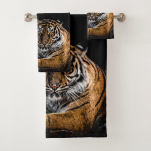 Wild Jungle Animal Tiger Bath Towel Set