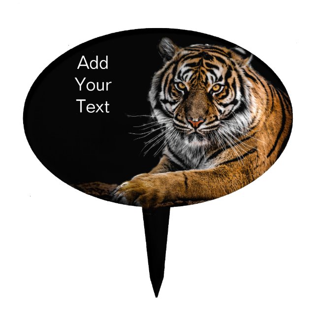 Wild Jungle Animal Tiger  Cake Topper (Front)