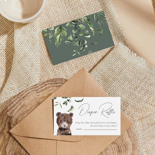 Wild Jungle Animals | Baby Shower Diaper Raffle Enclosure Card (Creator Uploaded)