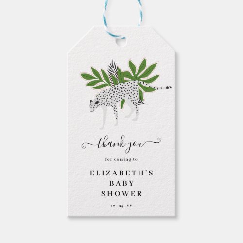 Wild Jungle Animals Woodland Thank You Baby Shower Gift Tags