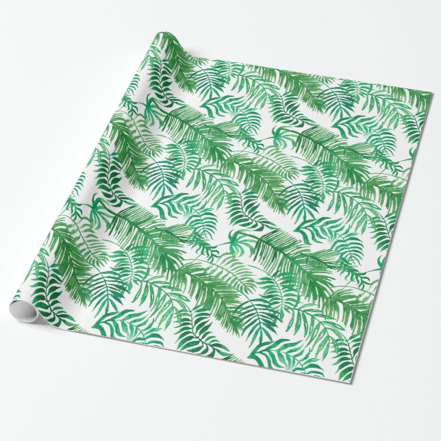 Wild Jungle Fonds Wrapping Paper (Unrolled)