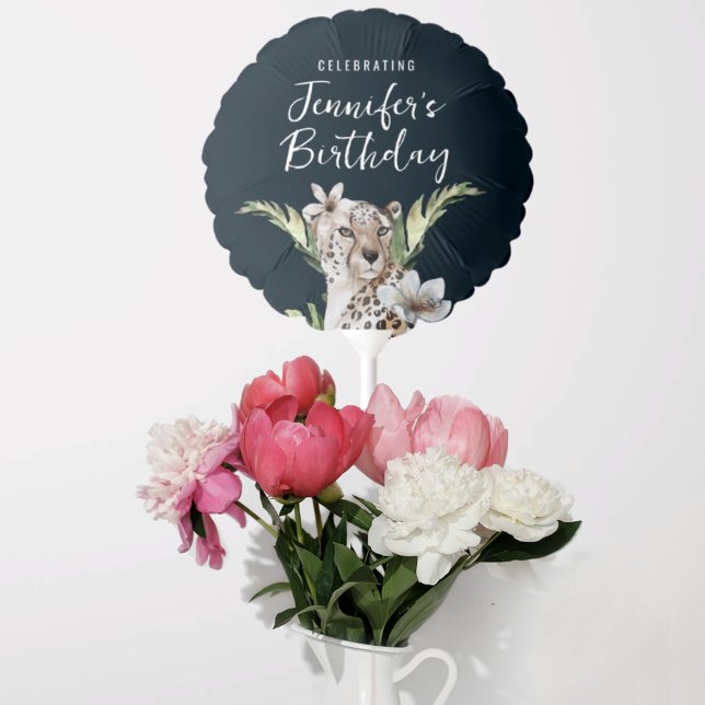 Wild Jungle Leopard Animal Birthday Party  Balloon (Creator Uploaded)