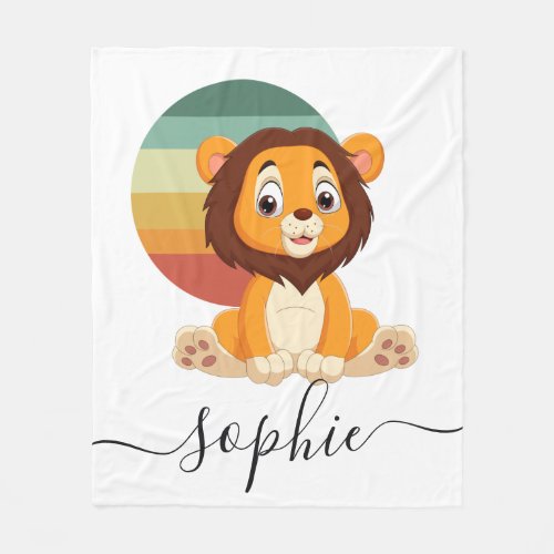 Wild Jungle Safari Animals baby  Fleece Blanket