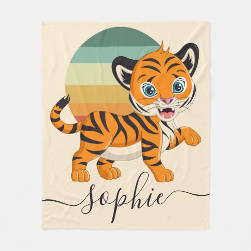 Wild Jungle Safari Animals baby  Fleece Blanket