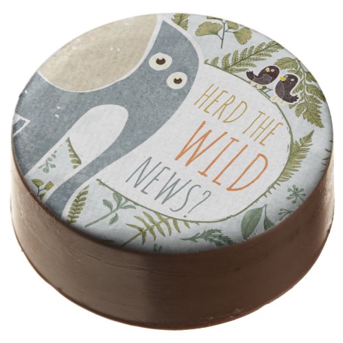 Wild Jungle Safari Animals Botanical Baby Shower Chocolate Covered Oreo