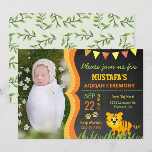 Wild Jungle Safari Baby Tiger Aqiqah Photo