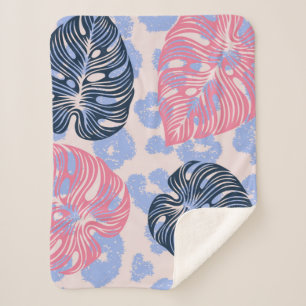 Wild jungle seamless pattern,background with hand  sherpa blanket