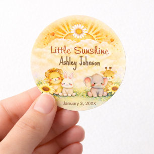 Wild Jungle Sunshine Adventure Style Classic Round Sticker