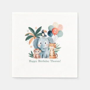 Wild Jungle Theme Birthday Party Napkins