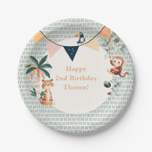 Wild Jungle Theme Birthday Party Paper Plates