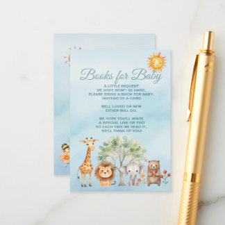 Wild Jungle Zoo Animals - Books for Baby Enclosure Card