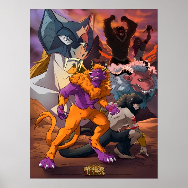 "Wild Kedamono" group poster (Front)