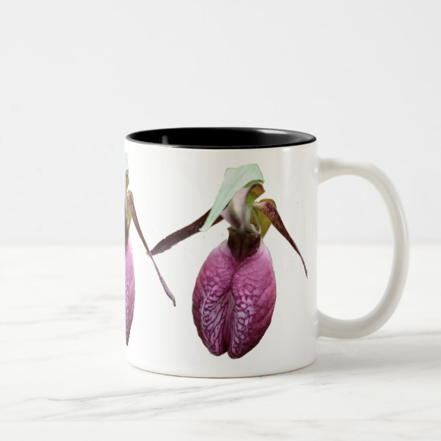 Wild Lady Slipper Flower Photo Coffee Mug (Right)