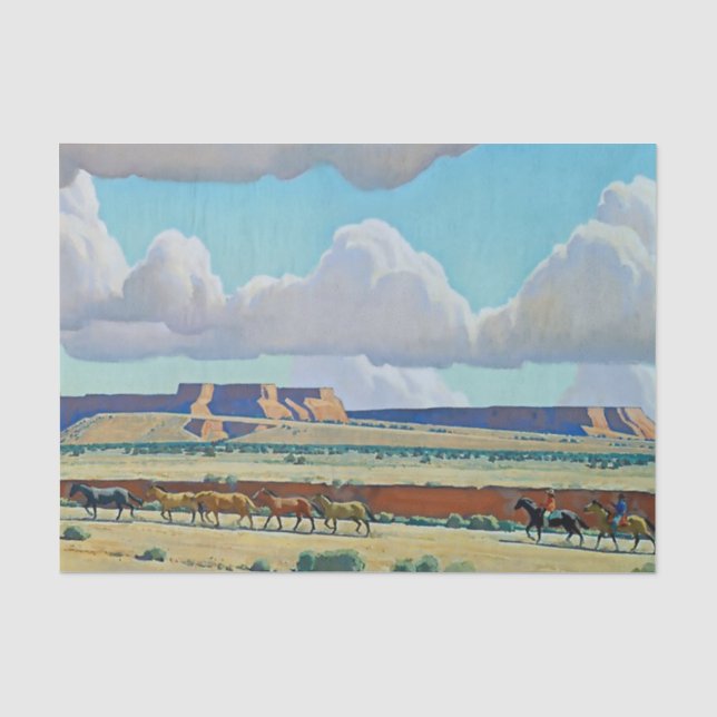 “Wild Land of the Navajo” by Maynard Dixon Tissue Paper (Front)