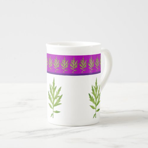 Wild Leaves on a Bone China Mug