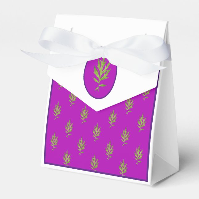Wild Leaves on a Favor Box (Front Side)