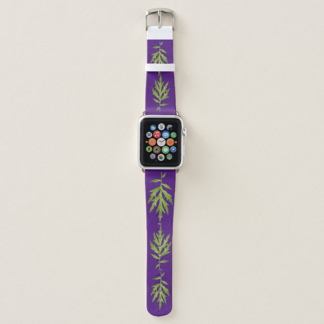 Wild Leaves on an Apple Watch Band (Front)