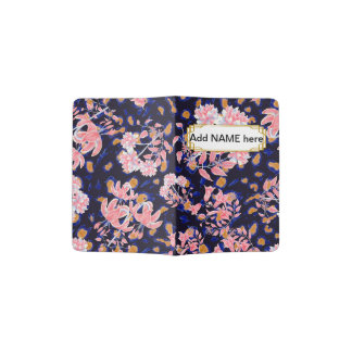 WILD LEOPARD and PINK FLORAL Passport Holder