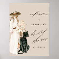 Wild Leopard Boho Lady Bridal Shower Welcome Sign