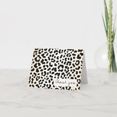 Wild Leopard Cheetah  Thank You Card