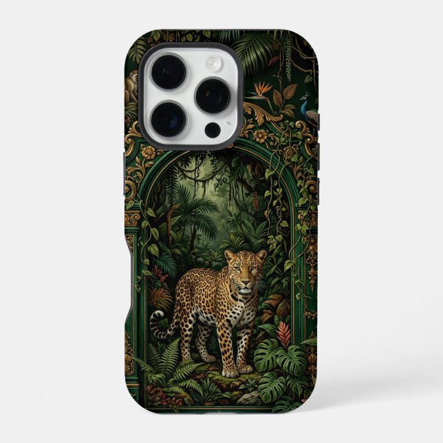 Wild Leopard Jungle Arch | iPhone 16 Pro Case (Back)