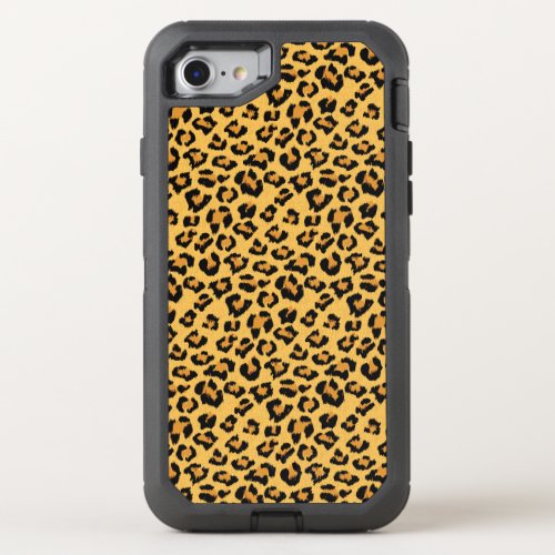 Wild Leopard or Jaguar Print Faux Fur Pattern OtterBox Defender iPhone SE87 Case