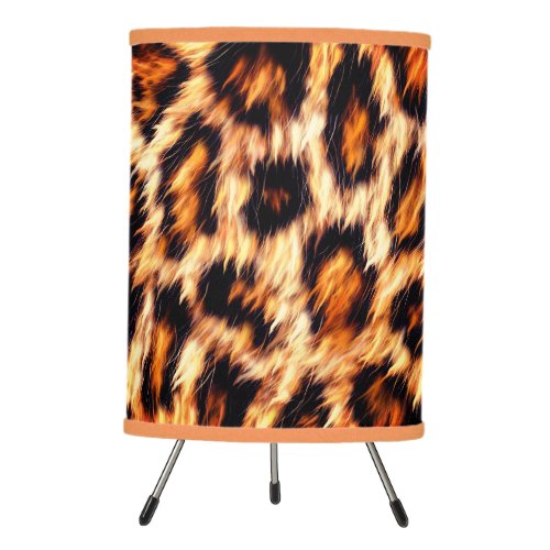 Wild leopard Pattern Cat  Tripod Lamp