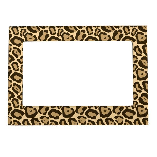 Wild Leopard Pattern Magnetic Photo Frame (Front)