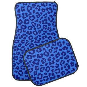 Wild Leopard Print-Blue Car Floor Mat