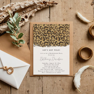 Wild Leopard Print Bridal Shower Invitation