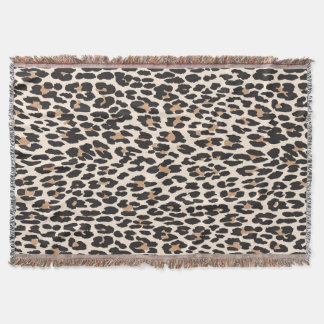 Wild Leopard Print Custom Throw Blanket