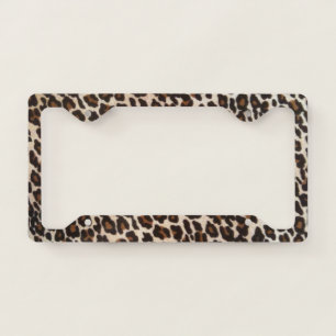 Wild Leopard Print License Plate Frame