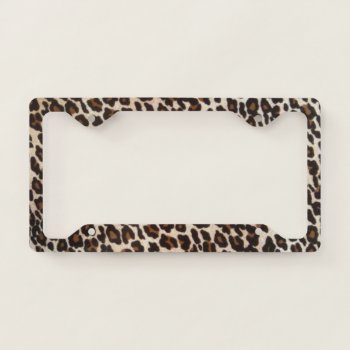 Wild Leopard Print License Plate Frame by PattiJAdkins at Zazzle