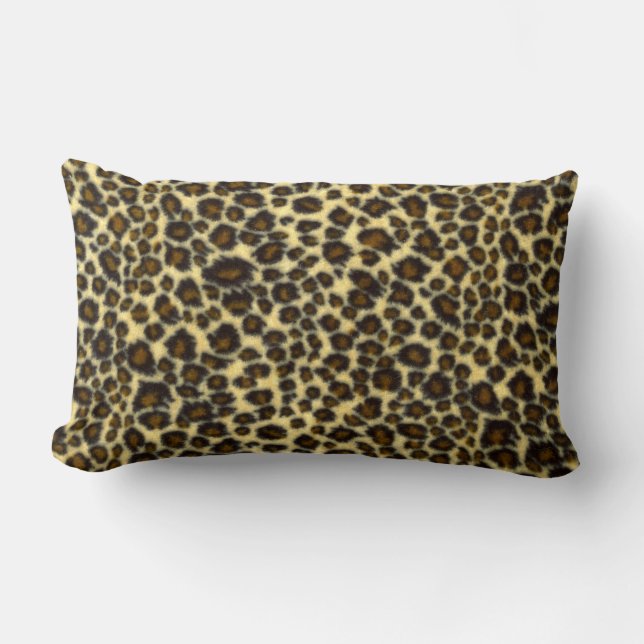 Wild Leopard Print Lumbar Pillow (Front)