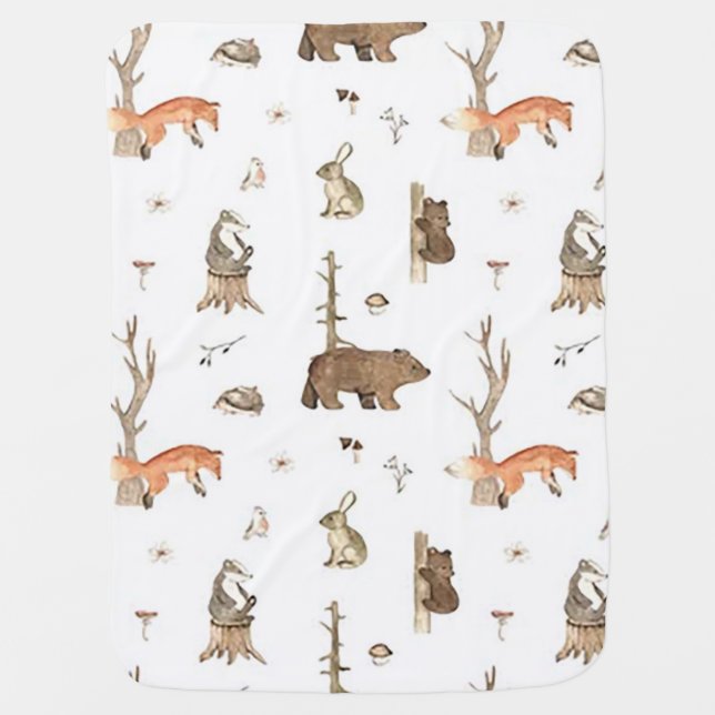“Wild Life” Baby Blanket (Front)