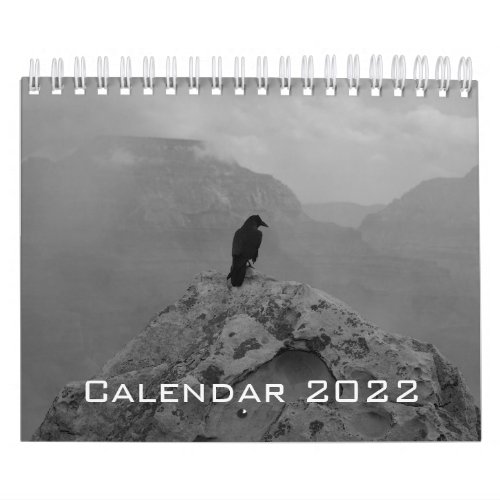 Wild Life Black and White Printed Calendar 2022