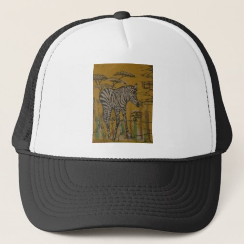 Wild Life Kenya African Safari Zebrapng Trucker Hat