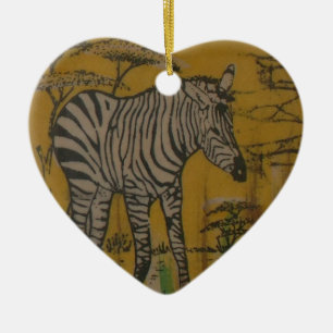 Wild Life Kenya African Savannah Safari Zebra Ceramic Ornament