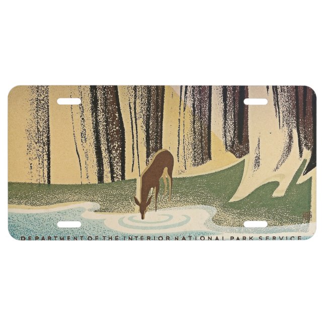 Wild Life - The National Parks preserve all Life. License Plate (Front)