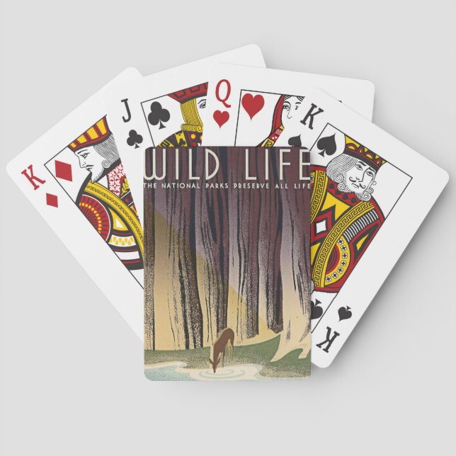 Wild Life - The National Parks preserve all Life. Poker Cards (Back)