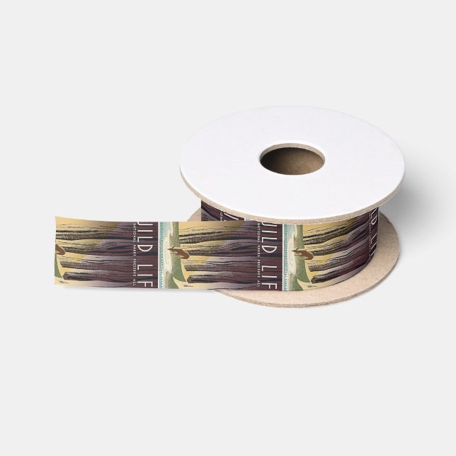 Wild Life - The National Parks preserve all Life. Satin Ribbon (Spool)