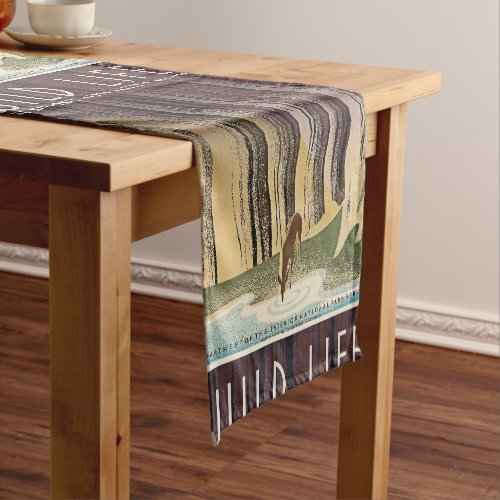 Wild Life _ The National Parks preserve all Life Short Table Runner